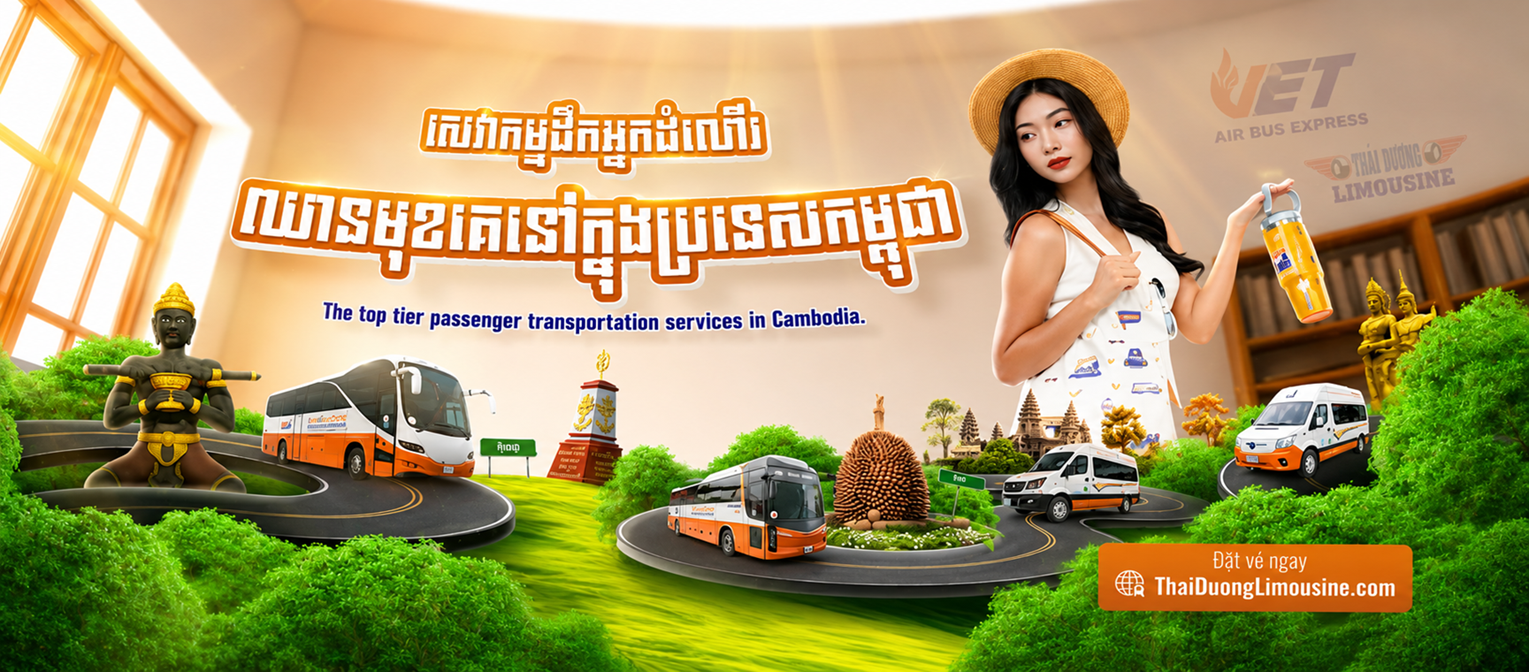 Xe Thái Dương - Hệ thống đặt vé xe đi Campuchia Online